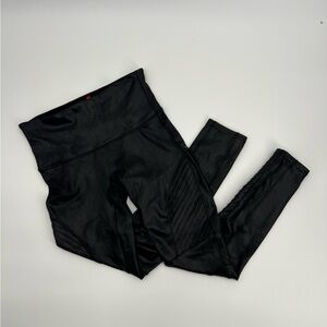 Spanx Faux Leather Moto Leggings Size Medium